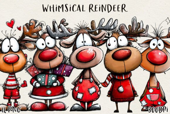 Download Cute Christmas Reindeer Clipart - Premium Resources